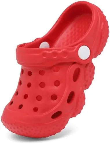 chaychax kids garden clogs cute slides sandals toddlers beach pool shower shoes with non slip soletoddler 9red a