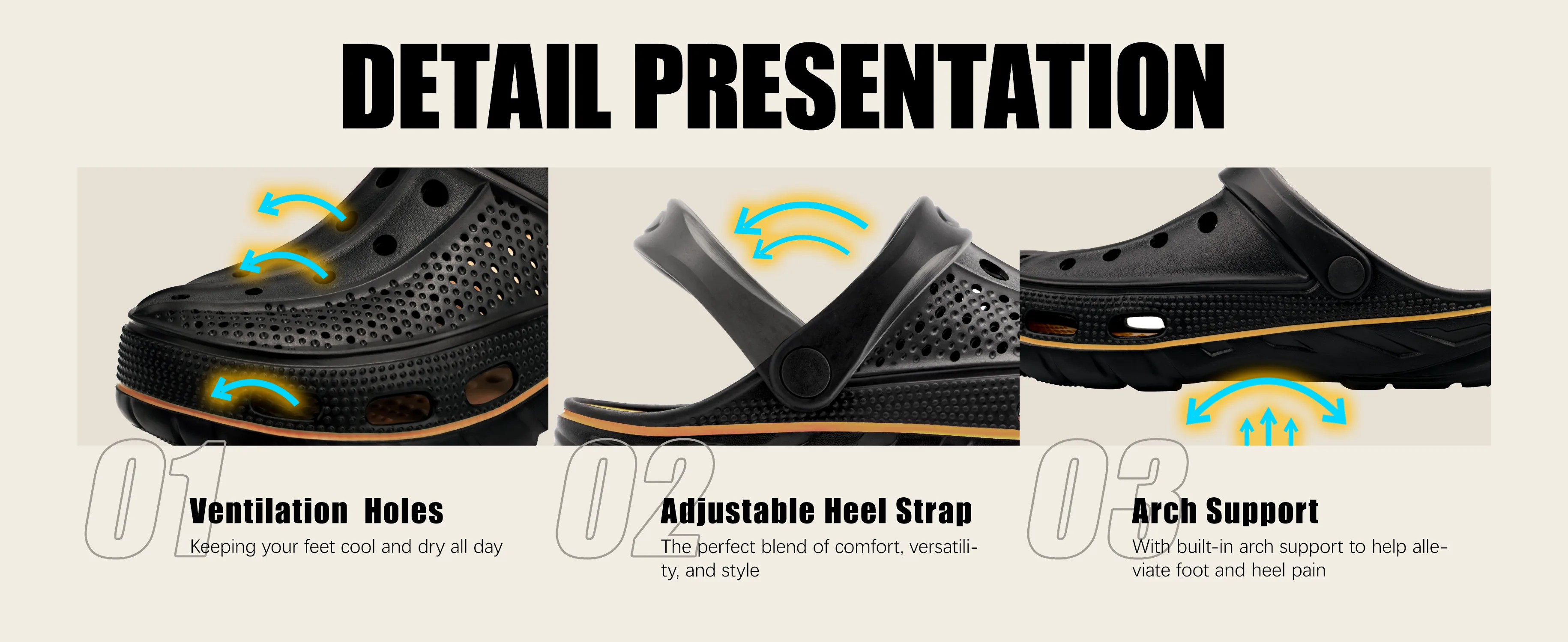 chaychax shoes arch support clogs content 1